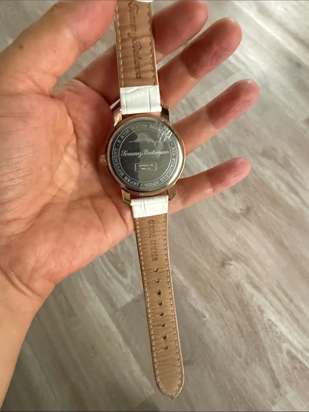 Tommy Bahama White Floral Dial Gold-Tone Women’s Watch